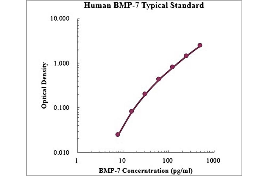 Standard Curve - Human BMP-7 ELISA Kit (EK1165) - Antibodies.com