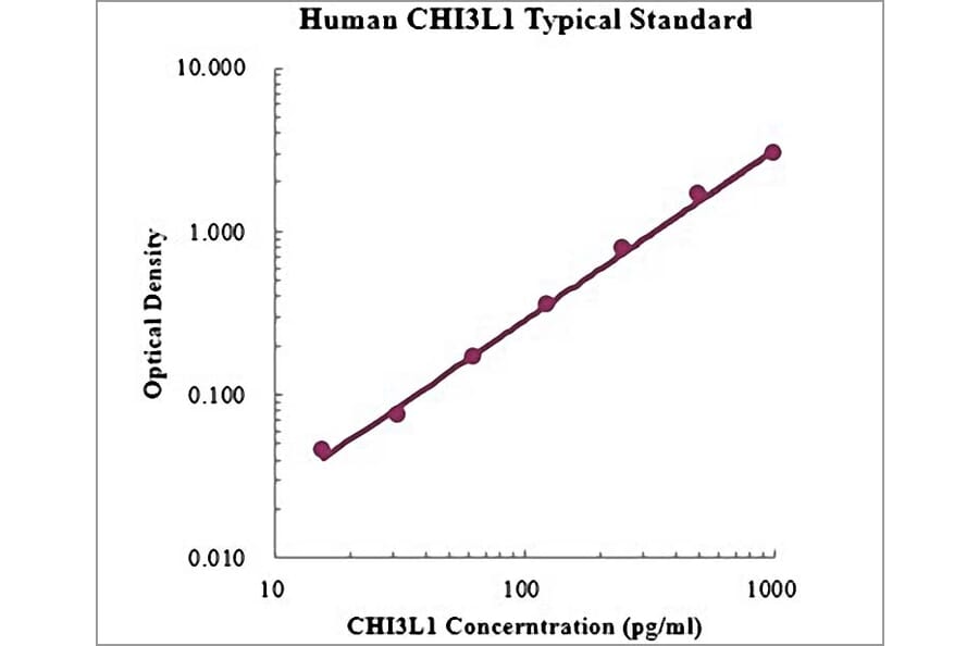 Standard Curve - Human CHI3L1 ELISA Kit (EK1164) - Antibodies.com