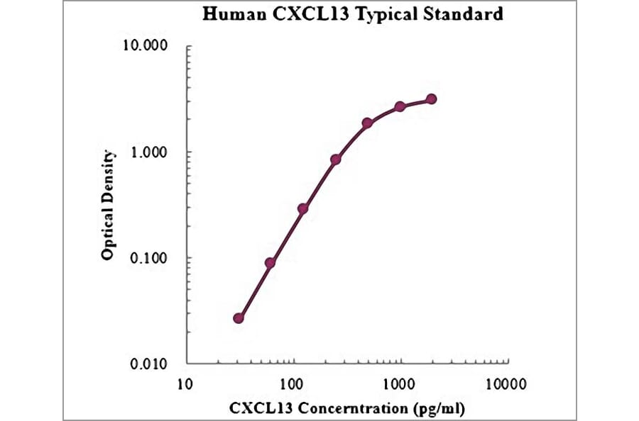 Standard Curve - Human CXCL13 ELISA Kit (EK1105) - Antibodies.com