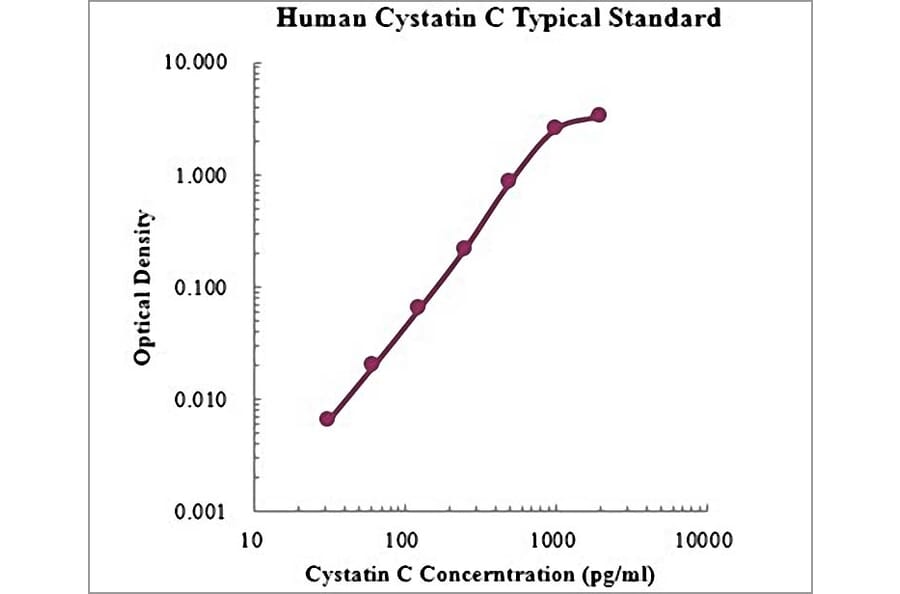 Standard Curve - Human Cystatin C ELISA Kit (EK1114) - Antibodies.com