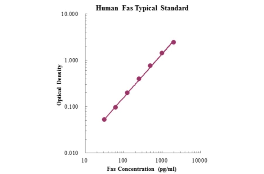 Standard Curve - Human Fas ELISA Kit (EK1F01) - Antibodies.com