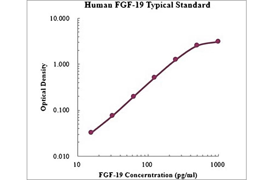 Standard Curve - Human FGF-19 ELISA Kit (EK1113) - Antibodies.com