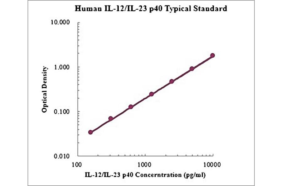 Standard Curve - Human IL12 p40 ELISA Kit (EK1183) - Antibodies.com