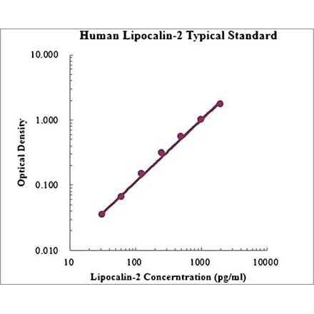 Standard Curve - Human Lipocalin-2 ELISA Kit (EK1116) - Antibodies.com
