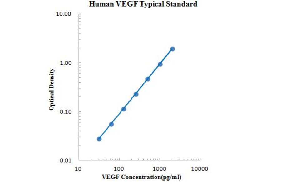 Standard Curve - Human Vascular Endothelial Growth Factor ELISA Kit (EK183) - Antibodies.com