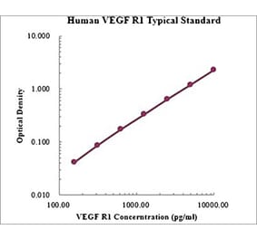 Standard Curve - Human VEGF Receptor 1 ELISA Kit (EK1117) - Antibodies.com