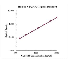 Standard Curve - Human VEGF R3 ELISA Kit (EK1197) - Antibodies.com