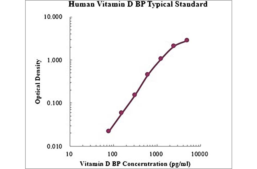 Standard Curve - Human Vitamin D Binding Protein ELISA Kit (EK1145) - Antibodies.com