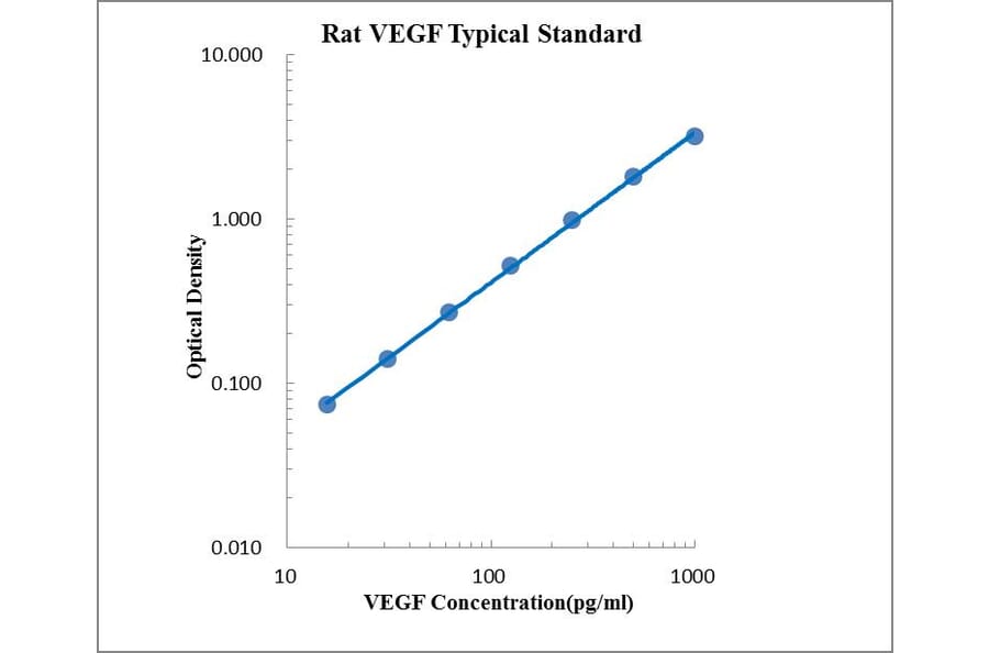 Standard Curve - Rat Vascular Endothelial Growth Factor ELISA Kit (EK383) - Antibodies.com