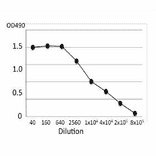 Titration of antibody reactivity of MAb (ec-01) by indirect ELISA using extract of ETEC cells.