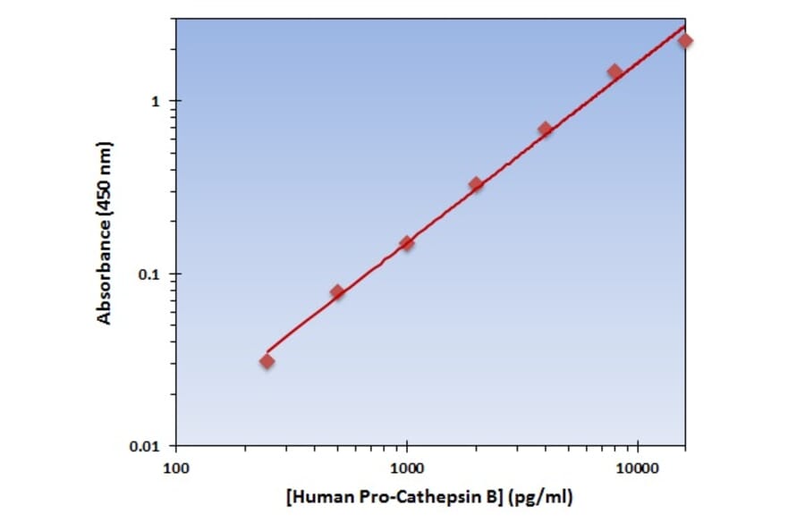 Standard Curve - Human Pro-Cathepsin B ELISA Kit (OK-0347) - Antibodies.com