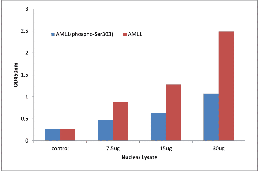 Validation Data - AML1 (phospho Ser303) ELISA Kit (TFE-7001) - Antibodies.com