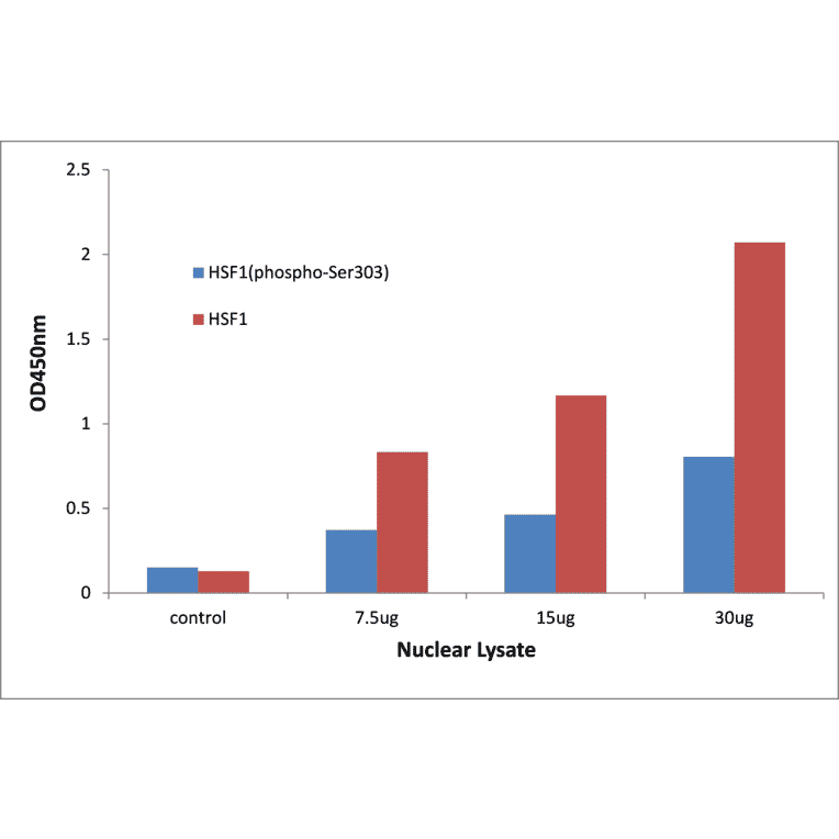 Validation Data - HSF1 (phospho Ser303) ELISA Kit (TFE-7093) - Antibodies.com