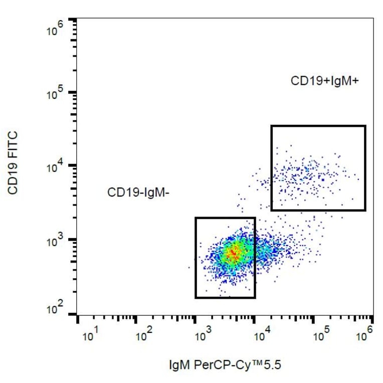 Flow Cytometry - Anti-Human IgM Antibody [CH2] (PerCP-Cyanine 5.5) (A121822) - Antibodies.com