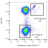 Flow Cytometry - Anti-TCR gamma + TCR delta Antibody [B1] (PE-Cyanine 7) (A122037) - Antibodies.com