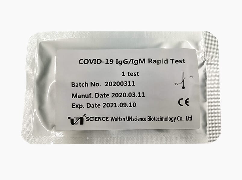 Premium Photo  Express covid-19 test for igm and igg antibodies to novel  corona virus sars-cov-2, covid-19. nurse or medtech hand in glove with  coronavirus test stripes. purple neon background