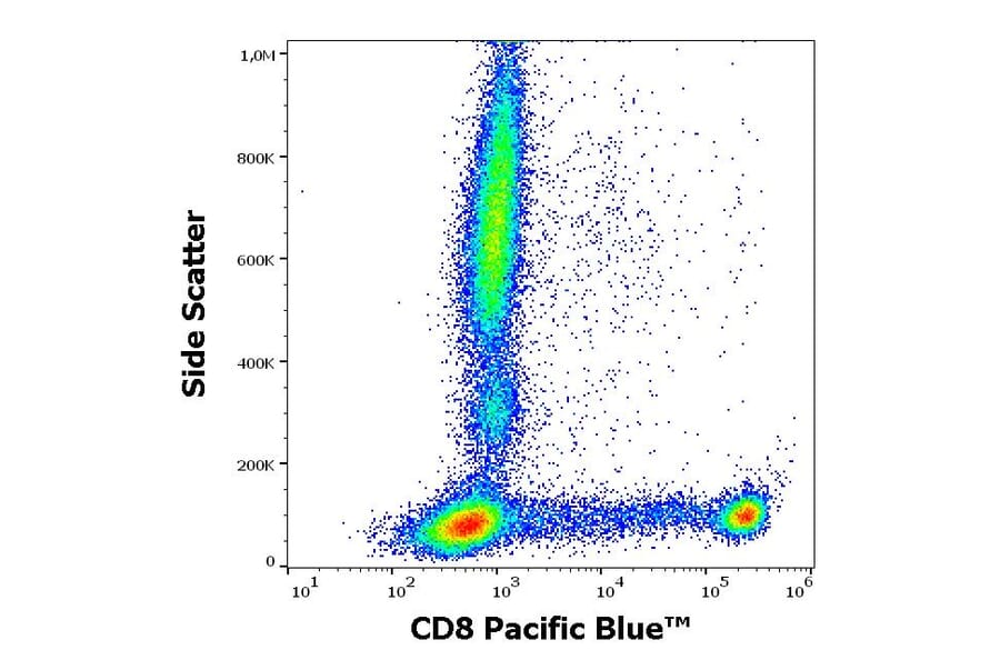 Flow Cytometry - Anti-CD8 Antibody [MEM-31] (Pacific Blue) (A121712) - Antibodies.com
