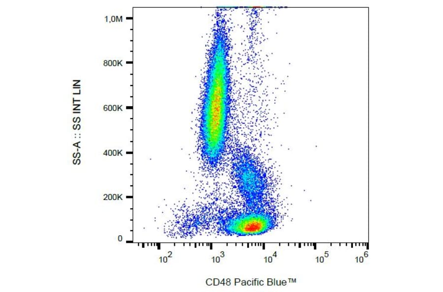 Flow Cytometry - Anti-CD48 Antibody [MEM-102] (Pacific Blue) (A18807) - Antibodies.com