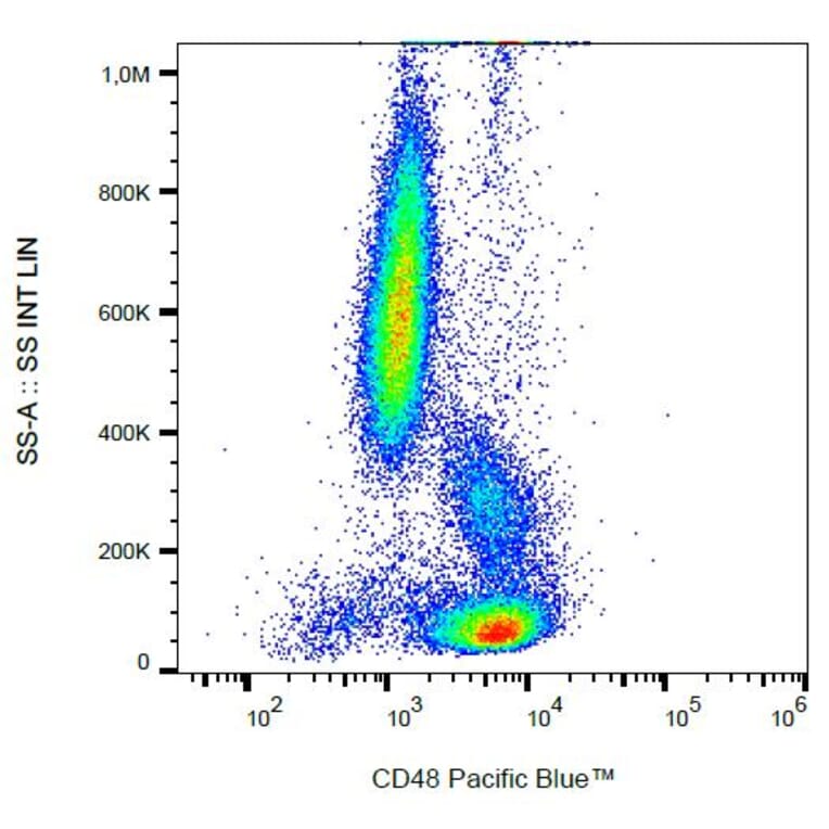 Flow Cytometry - Anti-CD48 Antibody [MEM-102] (Pacific Blue) (A18807) - Antibodies.com