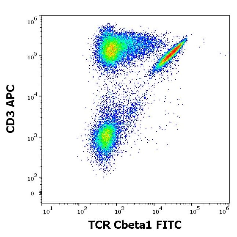 Flow Cytometry - Anti-TCR C beta 1 Antibody [JOVI.1] (FITC) (A242892) - Antibodies.com