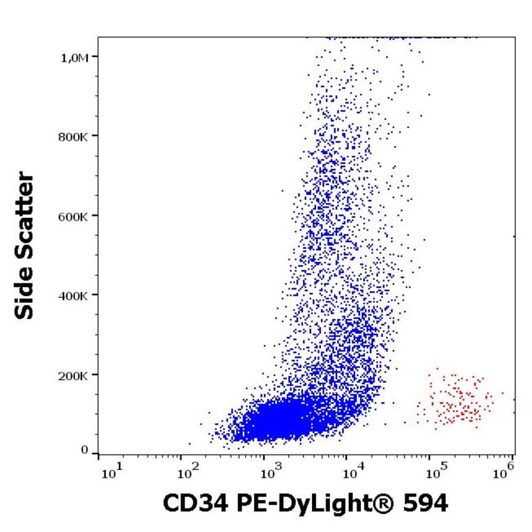 Flow Cytometry - Anti-CD34 Antibody [4H11[APG]] (PE-DyLight® 594) (A242899) - Antibodies.com