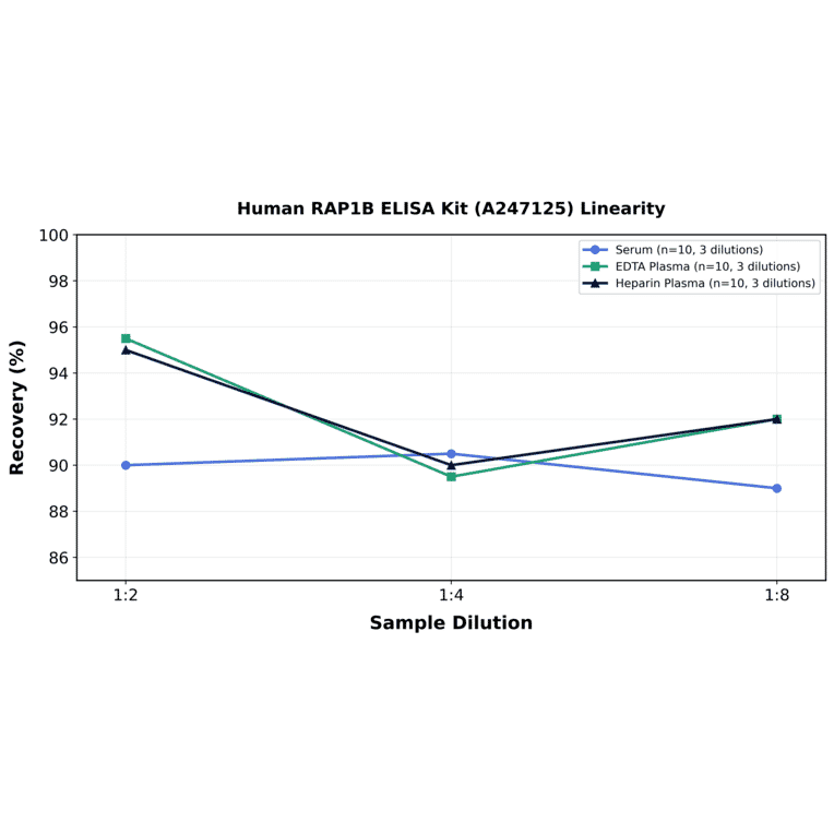 Linearity - Human RAP1B ELISA Kit (A247125) - Antibodies.com