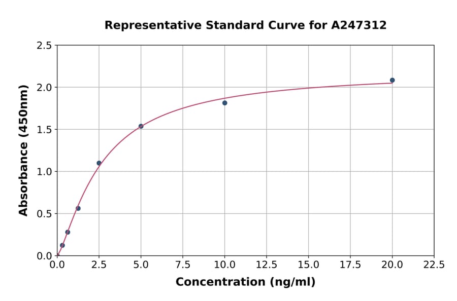Standard Curve - Human GRASP65 ELISA Kit (A247312) - Antibodies.com