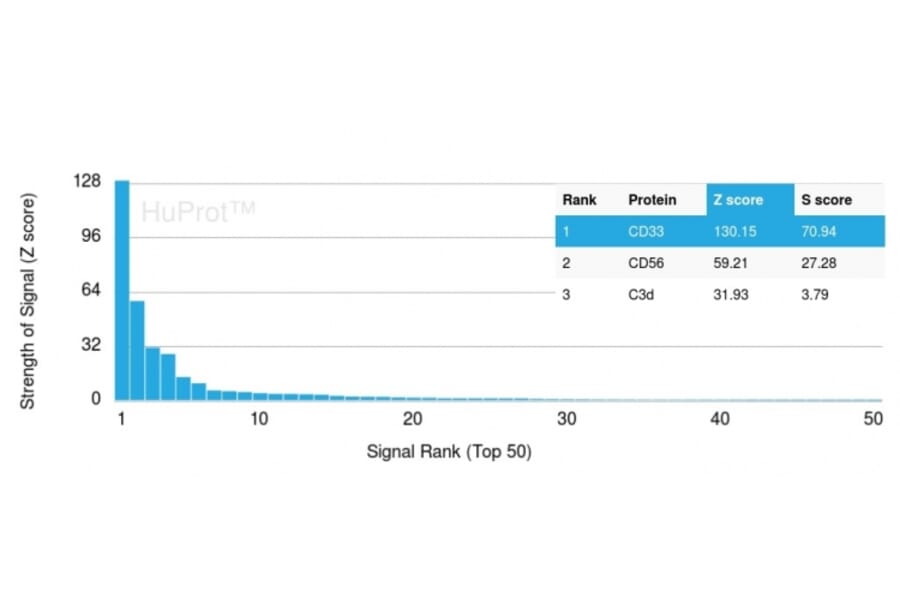 Protein Array - Anti-CD33 Antibody [SIGLEC3/3600] (A250657) - Antibodies.com