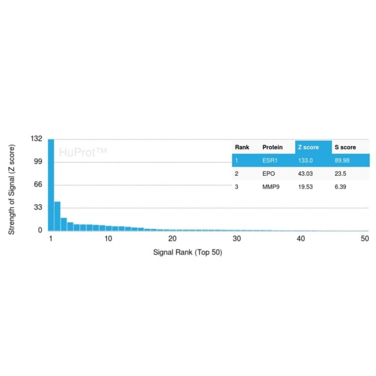 Protein Array - Anti-Estrogen Receptor alpha Antibody [ESR1/3565] - BSA and Azide free (A251664) - Antibodies.com