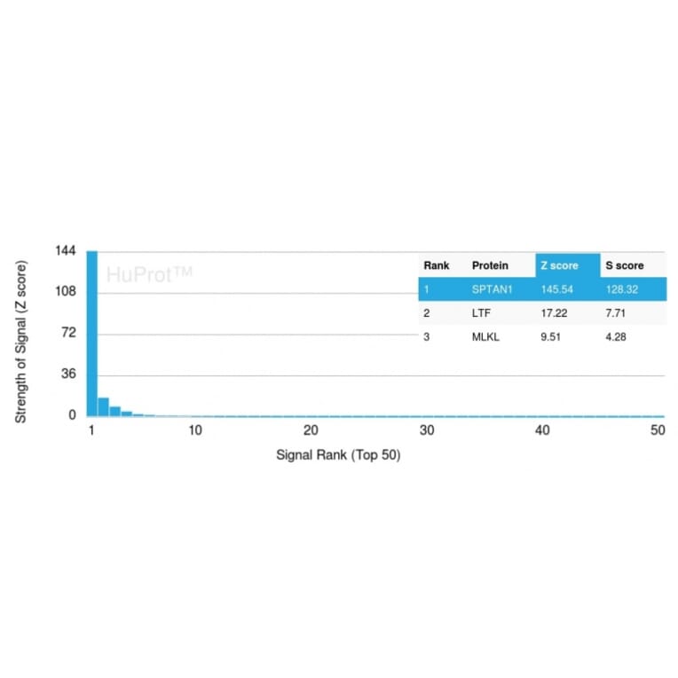 Protein Array - Anti-alpha Fodrin Antibody [SPTAN1/3351] - BSA and Azide free (A253219) - Antibodies.com