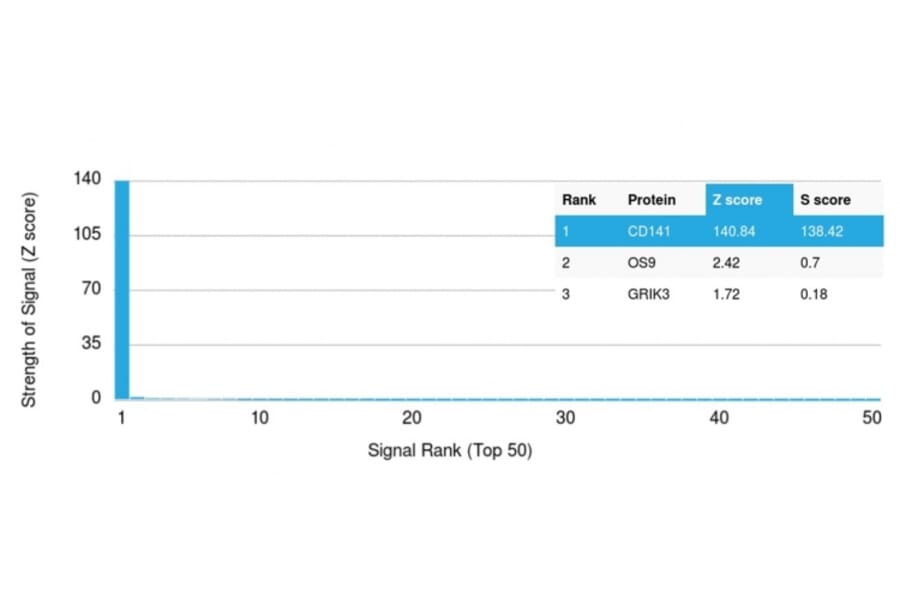 Protein Array - Anti-Thrombomodulin Antibody [THBD/1782] - BSA and Azide free (A253304) - Antibodies.com