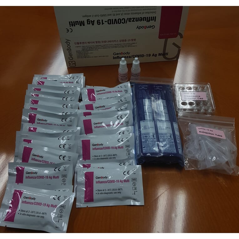 Test Kit Components - Influenza / COVID-19 Antigen Rapid Test Kit (A254380) - Antibodies.com