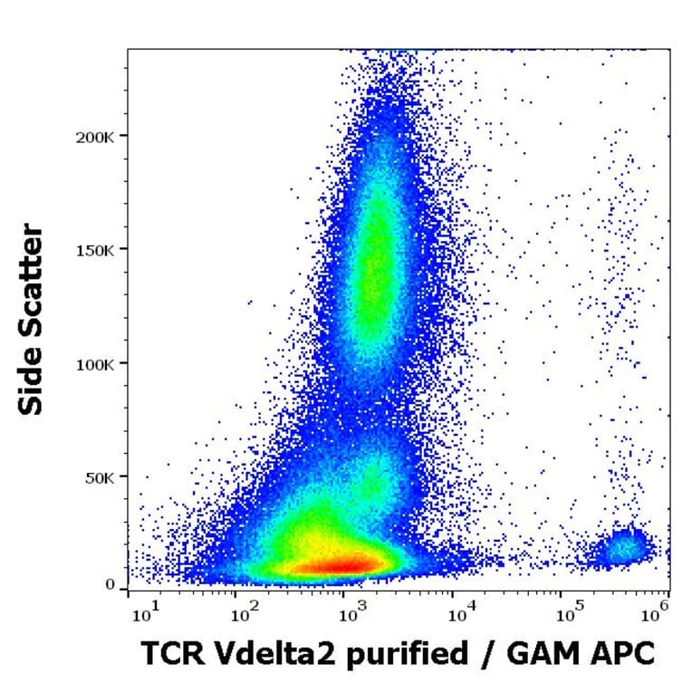 Flow Cytometry - Anti-TCR V delta 2 Antibody [B6] (A254426) - Antibodies.com