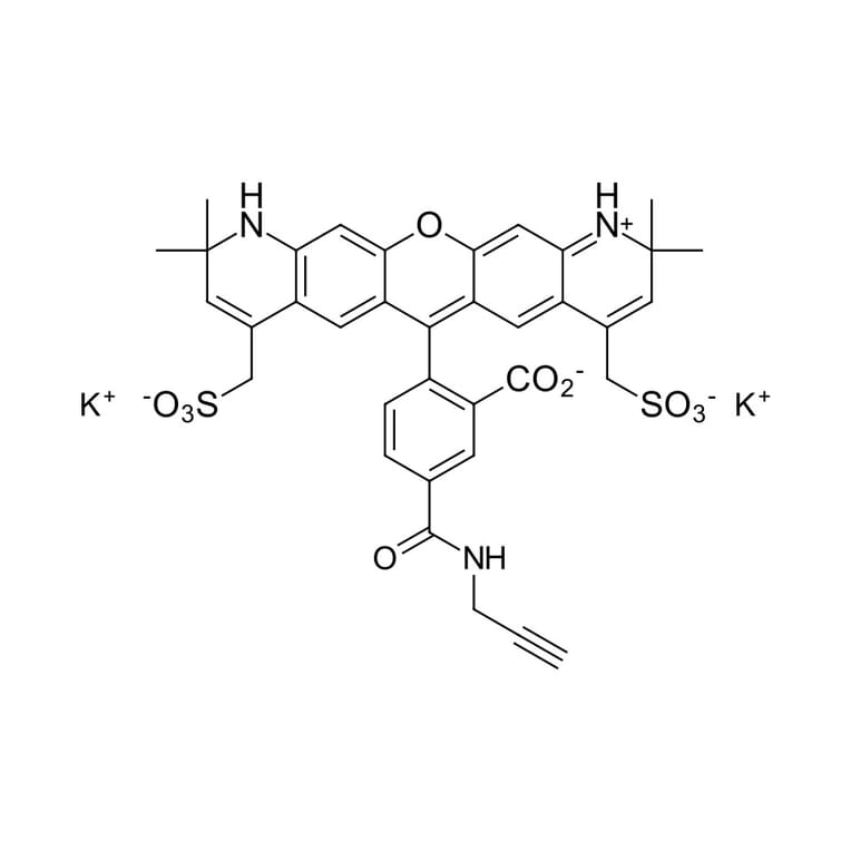 Chemical Structure - Fluorescent Dye 568 alkyne, 5-isomer (A270023) - Antibodies.com