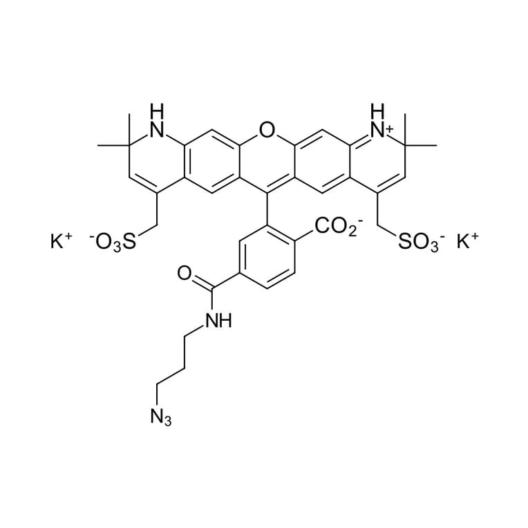 Chemical Structure - Fluorescent Dye 568 azide, 6-isomer (A270024) - Antibodies.com