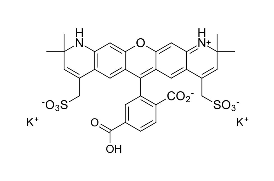 Chemical Structure - Fluorescent Dye 568 carboxylic acid (A270025) - Antibodies.com