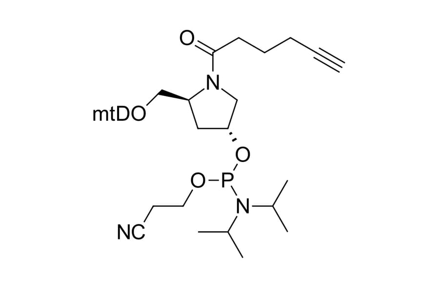 Chemical Structure - Alkyne Amidite, Hydroxyprolinol (A270027) - Antibodies.com