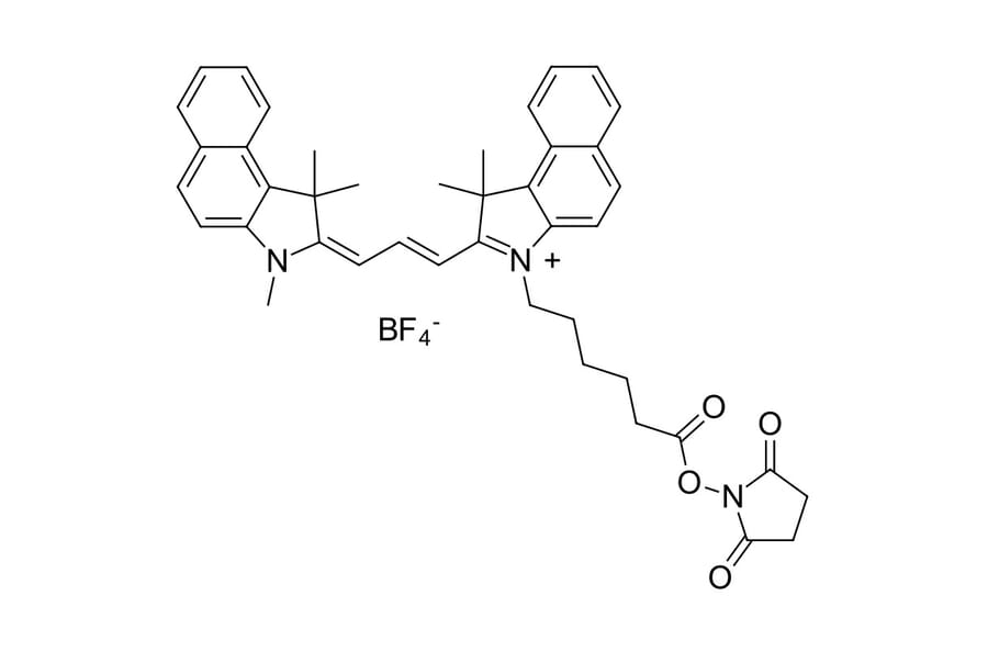 Chemical Structure - Cyanine 3.5 NHS ester (A270137) - Antibodies.com