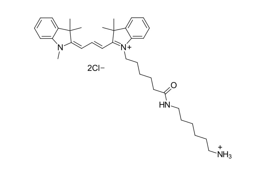 Chemical Structure - Cyanine 3 amine (A270139) - Antibodies.com