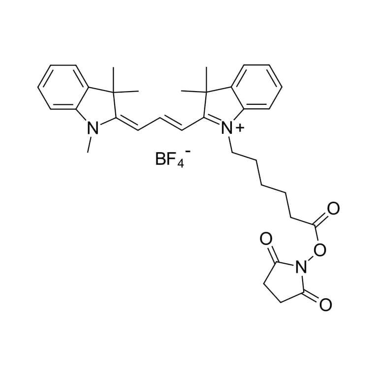 Chemical Structure - Cyanine 3 NHS ester (A270146) - Antibodies.com