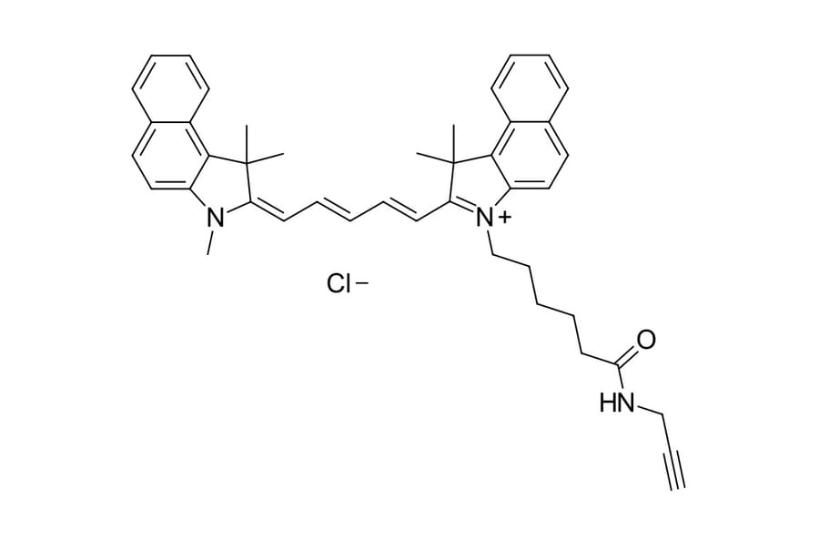 Chemical Structure - Cyanine 5.5 alkyne (A270149) - Antibodies.com