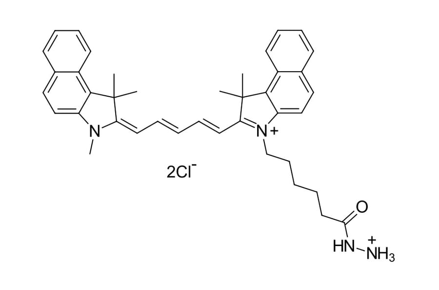 Chemical Structure - Cyanine 5.5 hydrazide (A270155) - Antibodies.com