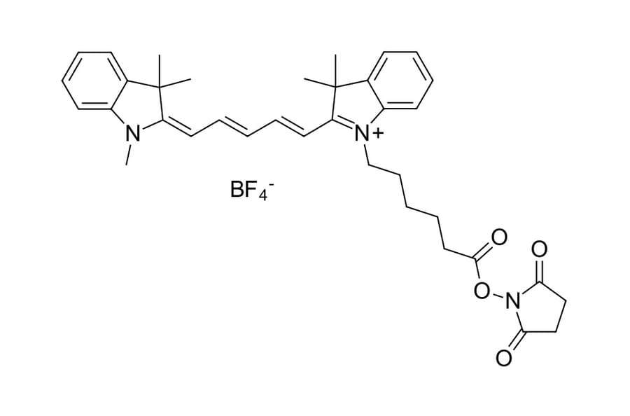 Chemical Structure - Cyanine 5 NHS ester (A270169) - Antibodies.com