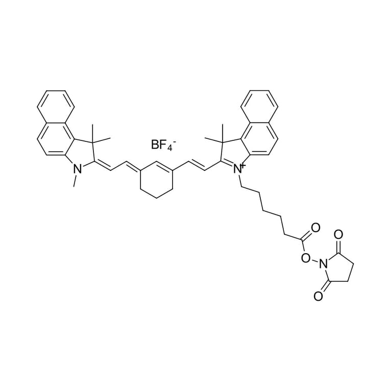 Chemical Structure - Cyanine 7.5 NHS ester (A270180) - Antibodies.com