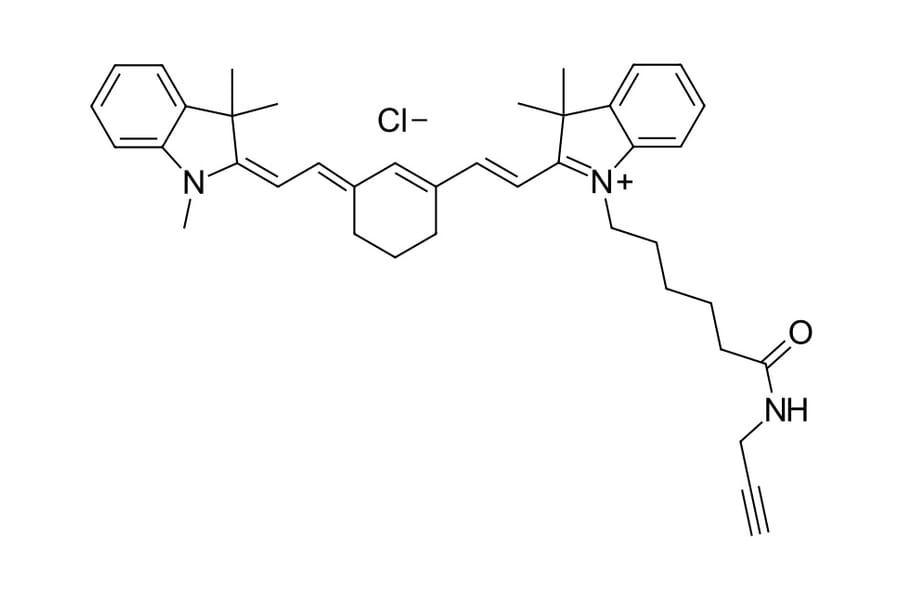 Chemical Structure - Cyanine 7 alkyne (A270182) - Antibodies.com