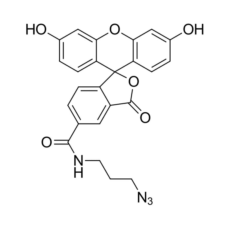 Chemical Structure - FAM azide, 5-isomer (A270208) - Antibodies.com