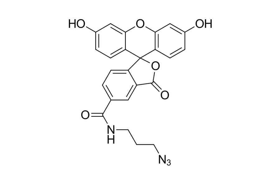 Chemical Structure - FAM azide, 5-isomer (A270209) - Antibodies.com