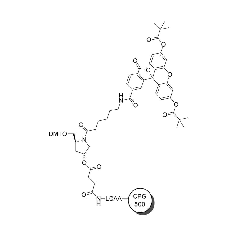 Chemical Structure - FAM CPG 500, 6-isomer (A270212) - Antibodies.com