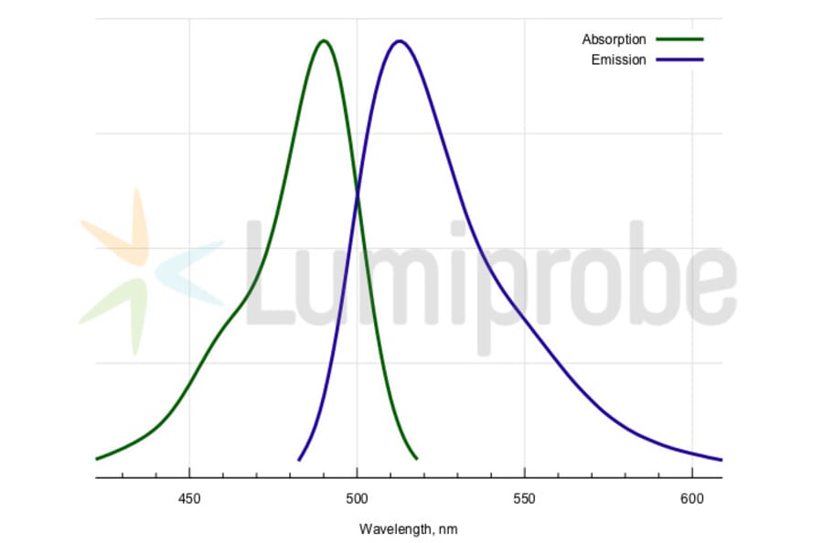 Fluorescence Spectra - FAM DBCO, 6-isomer (A270213) - Antibodies.com