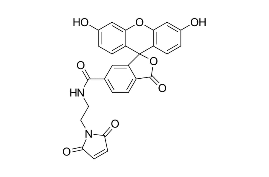 Chemical Structure - FAM maleimide, 6-isomer (A270216) - Antibodies.com